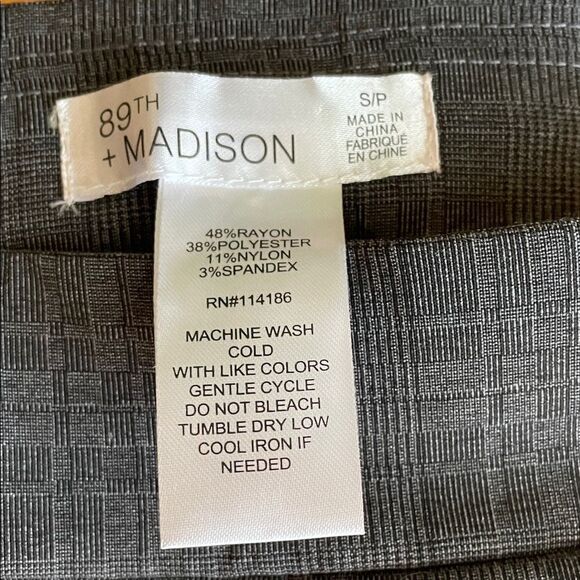 89th & Madison Charcoal Dress Pants - Picture 2 of 6